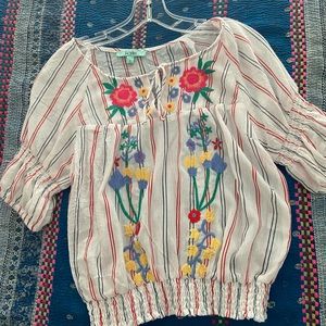 Karlie embroidered shirt in size Small